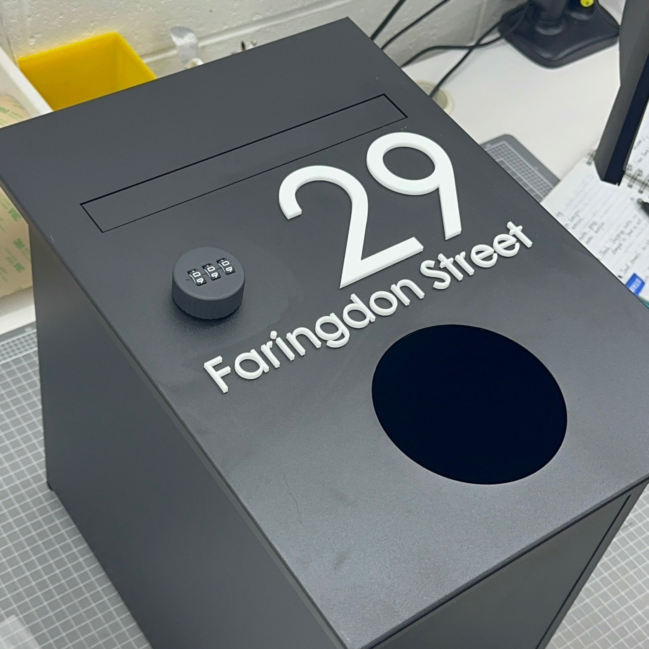 Applying a Laser-Cut House Sign to a Letterbox