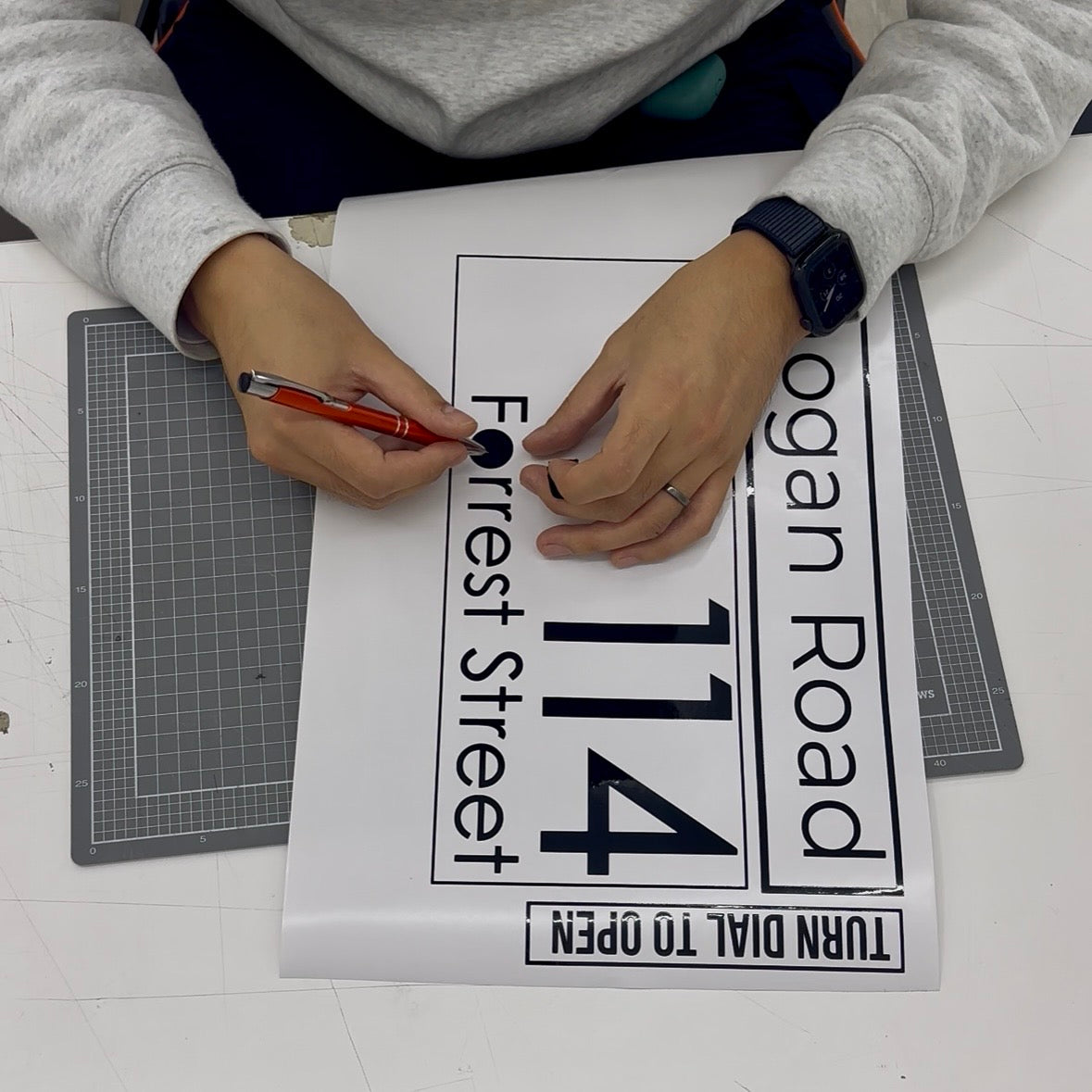 How we make your custom address decals