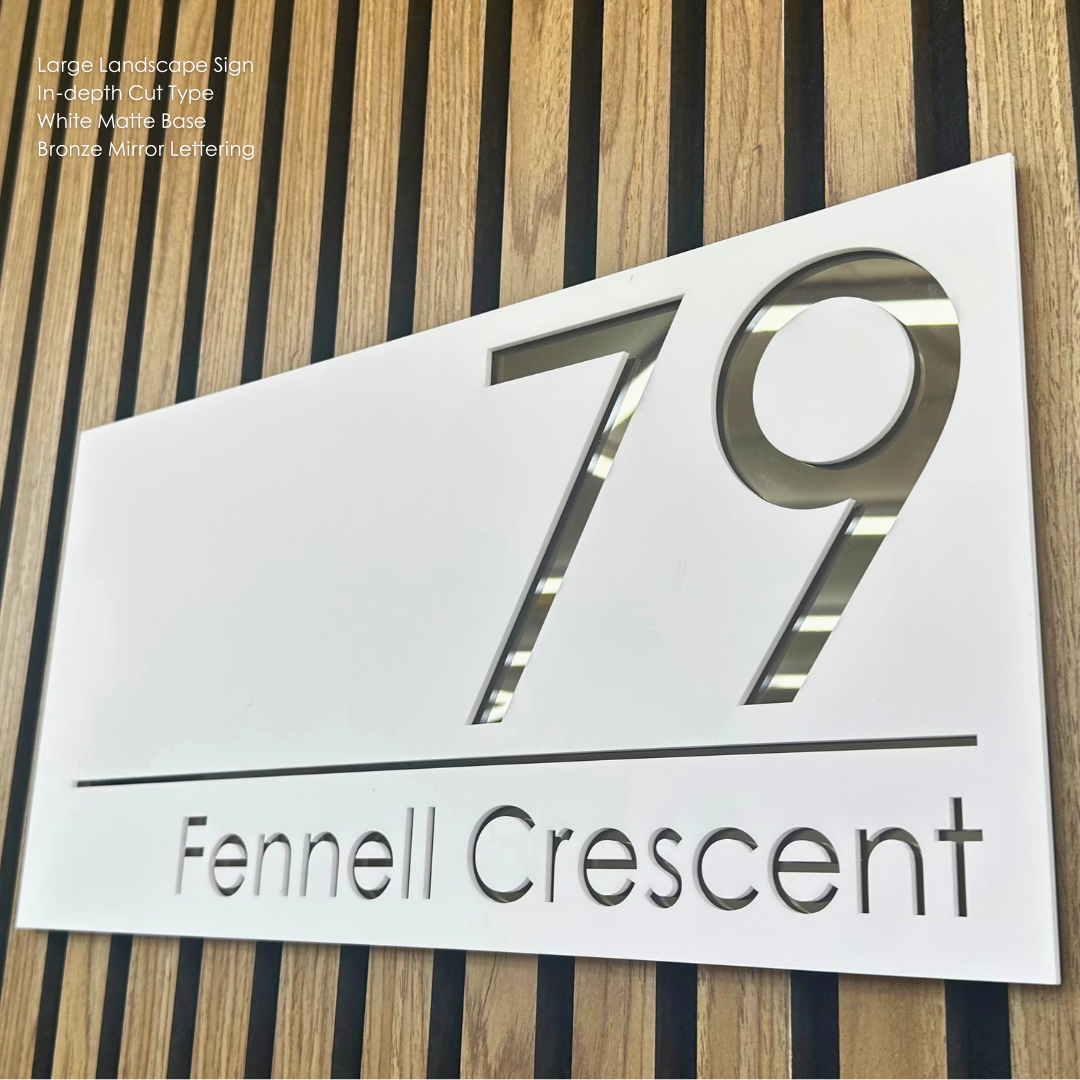 Custom House Sign Cut Types Explained: In-depth, Raised, Flush & No Base