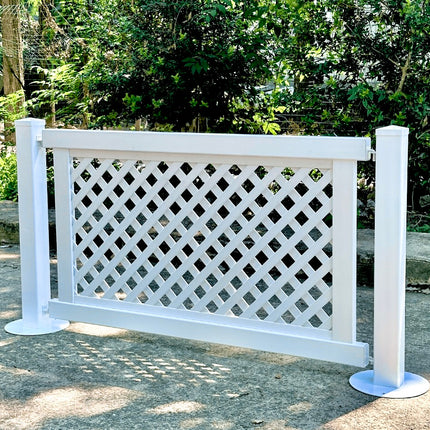 Temporary Lattice PVC Fence Panel