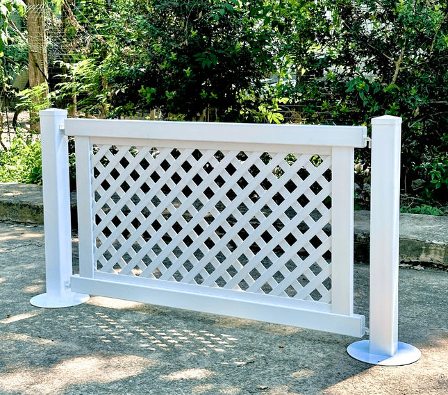 Temporary Lattice PVC Fence Panel