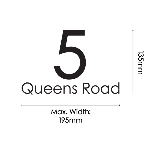 195 Address Decal Sticker – Narrow