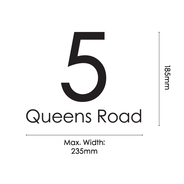 235 Address Decal Sticker – Portrait