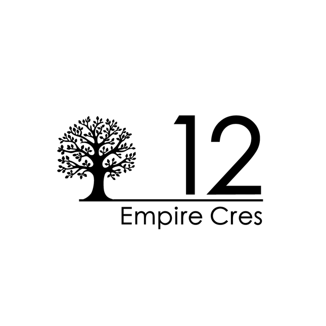 245 Address Decal Sticker with Tree Design