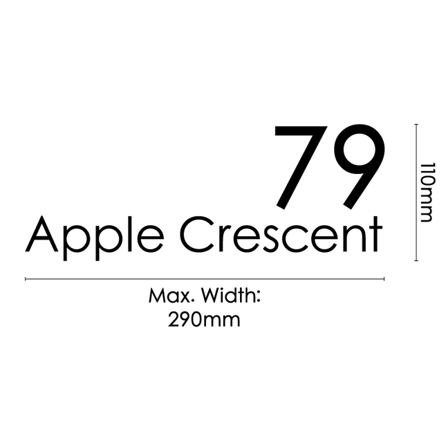 290 Address Decal Sticker – Slim