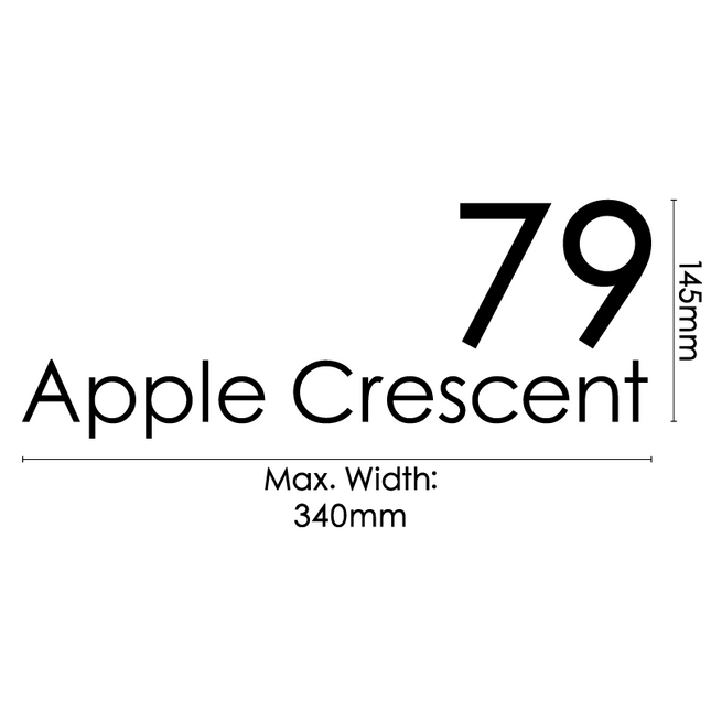 340 Address Decal Sticker – Large