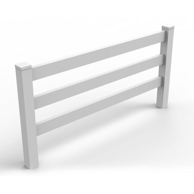 3-Rail Rural Horse PVC Fence