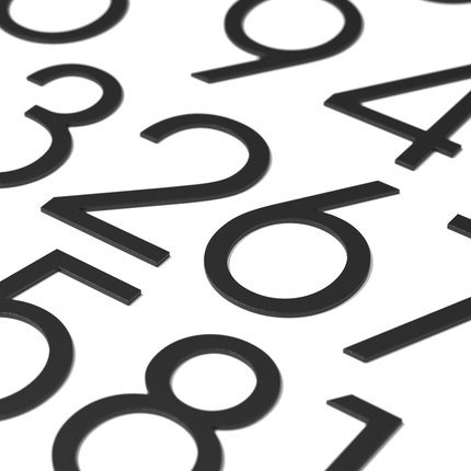 Numbers Slim - Black Steel 120mm H