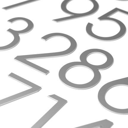 Numbers Slim - Stainless Steel 120mm H