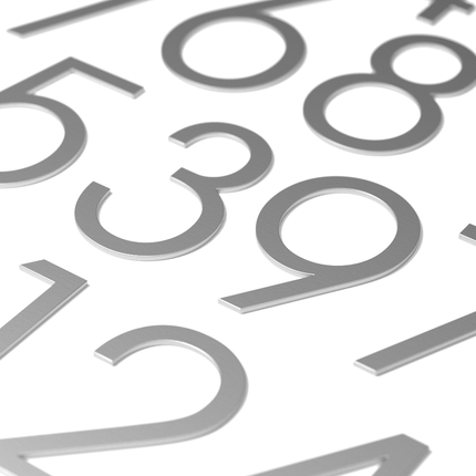 Numbers Slim - Stainless Steel 120mm H