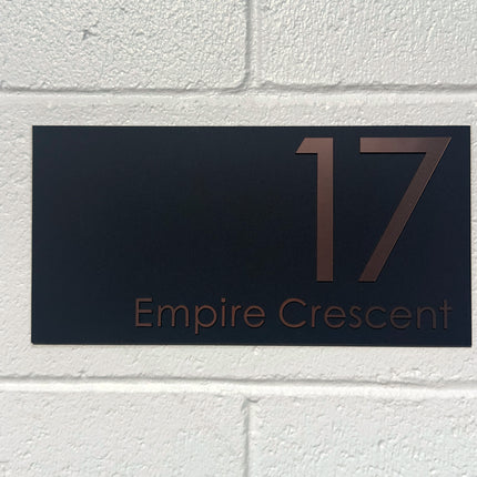 Medium Metallic House Sign (Landscape)
