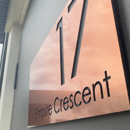 Medium Metallic House Sign (Landscape)