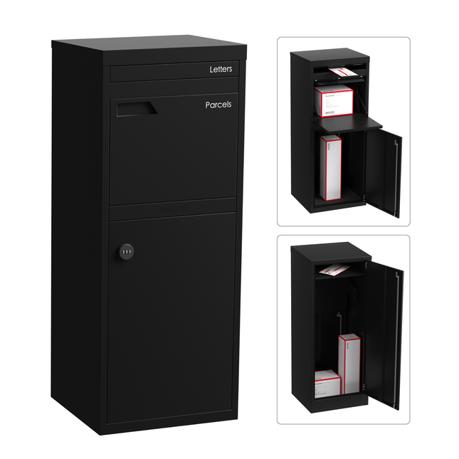 Parker Parcel Letterbox Black