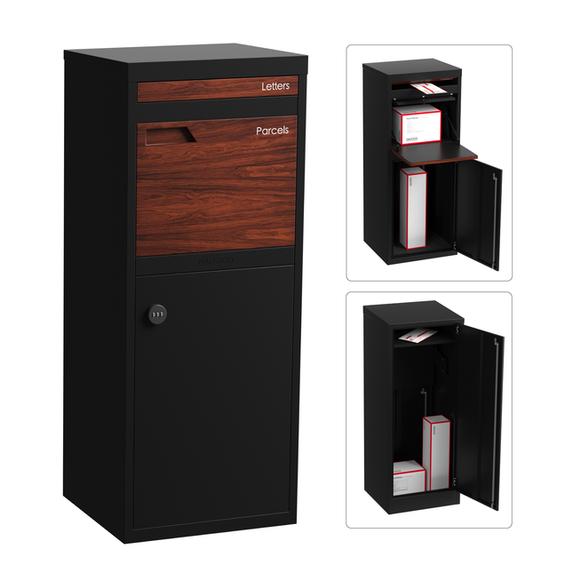 Parker Parcel Letterbox Black