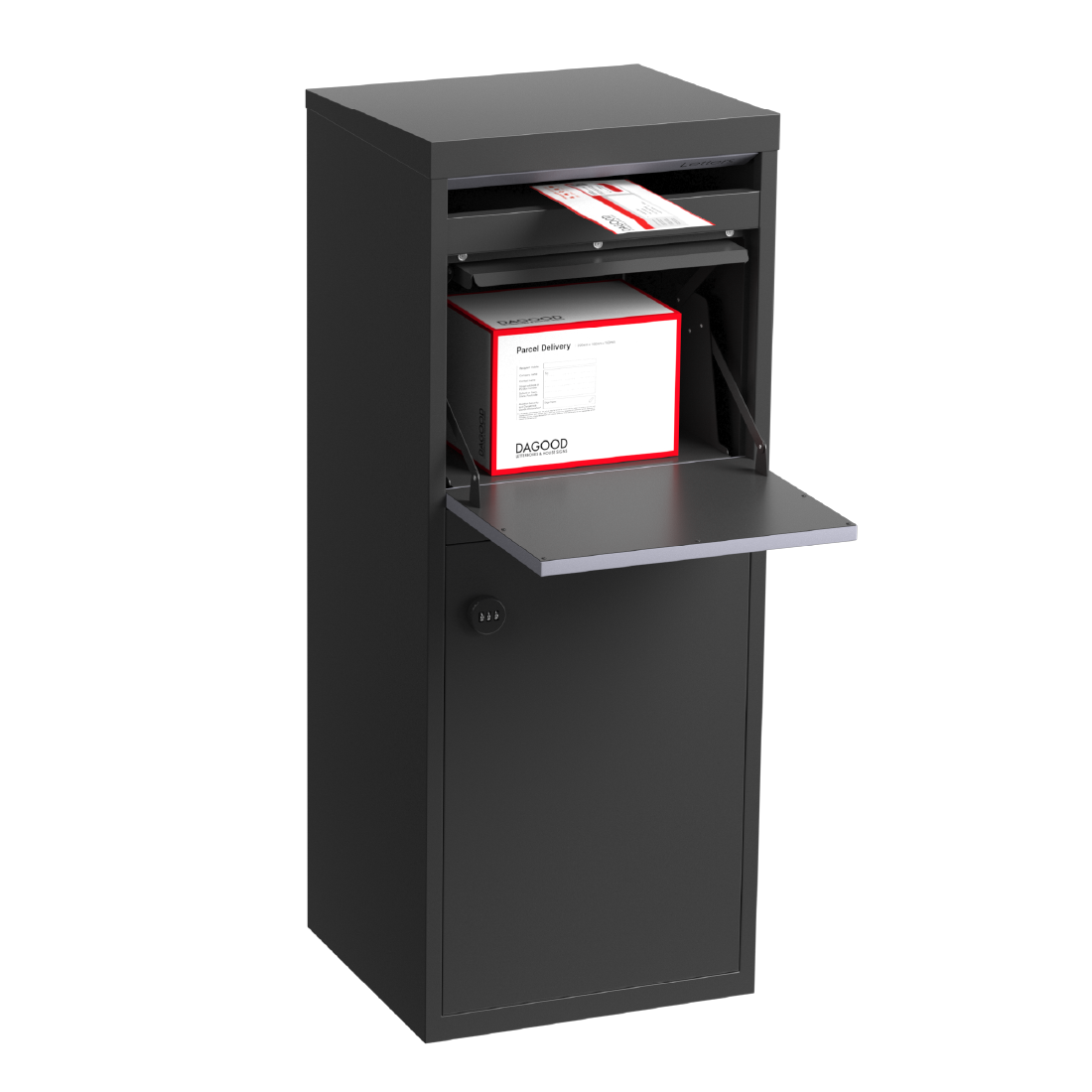 Parcel Box Letterbox Parker | Modern Parcelbox with Key-Locked Rear Access – Dagood Letterboxes