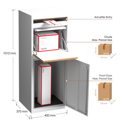 Parker Parcel Letterbox White