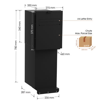 Stella Pro Parcel Fence Letterbox