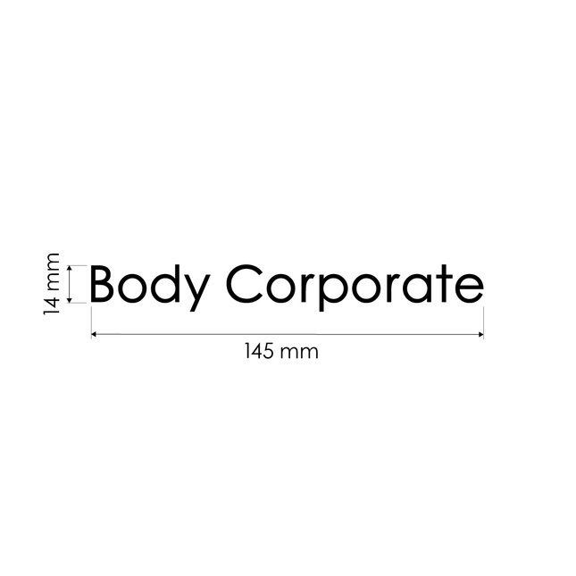 Body Corporate Decal Sticker