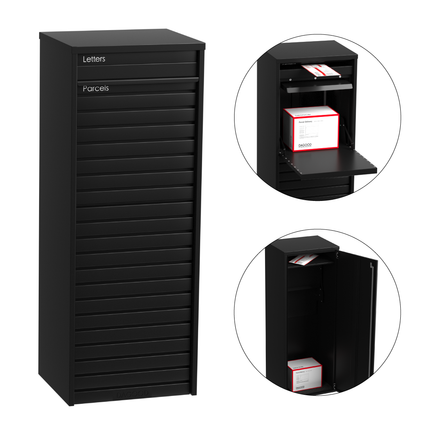 Clasti Parcel Letterbox Black