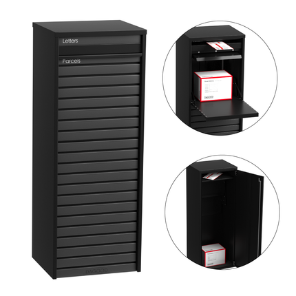 Clasti Parcel Letterbox Black