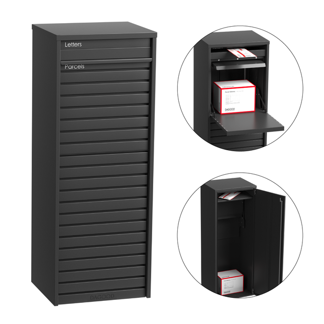 Clasti Parcel Letterbox Charcoal