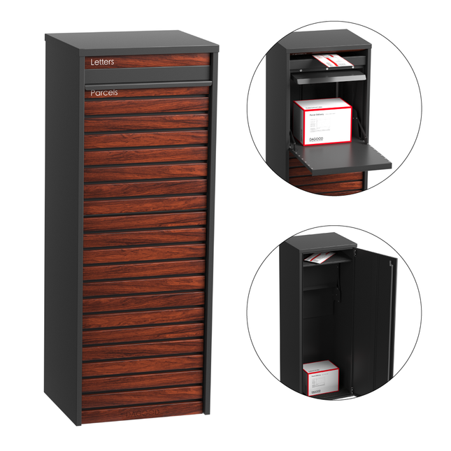 Clasti Parcel Letterbox Charcoal