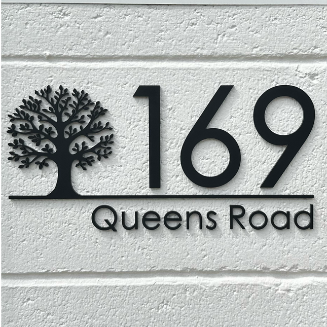 Large Custom Sign with Tree Design
