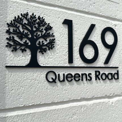 Medium Custom Sign with Tree Design