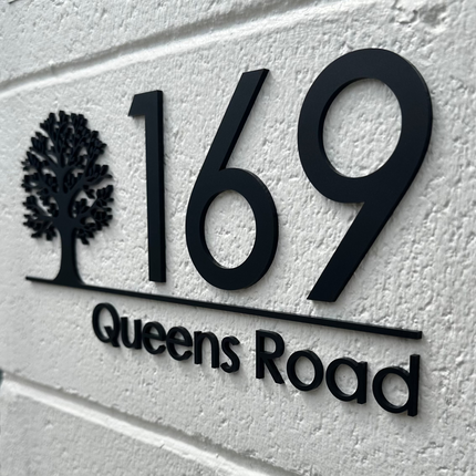 Medium Custom Sign with Tree Design