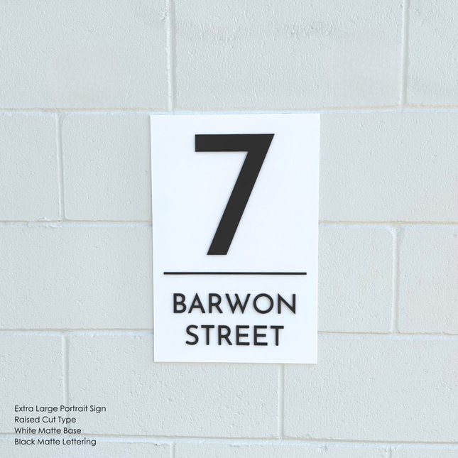 Custom Address Sign Extra Large - Portrait