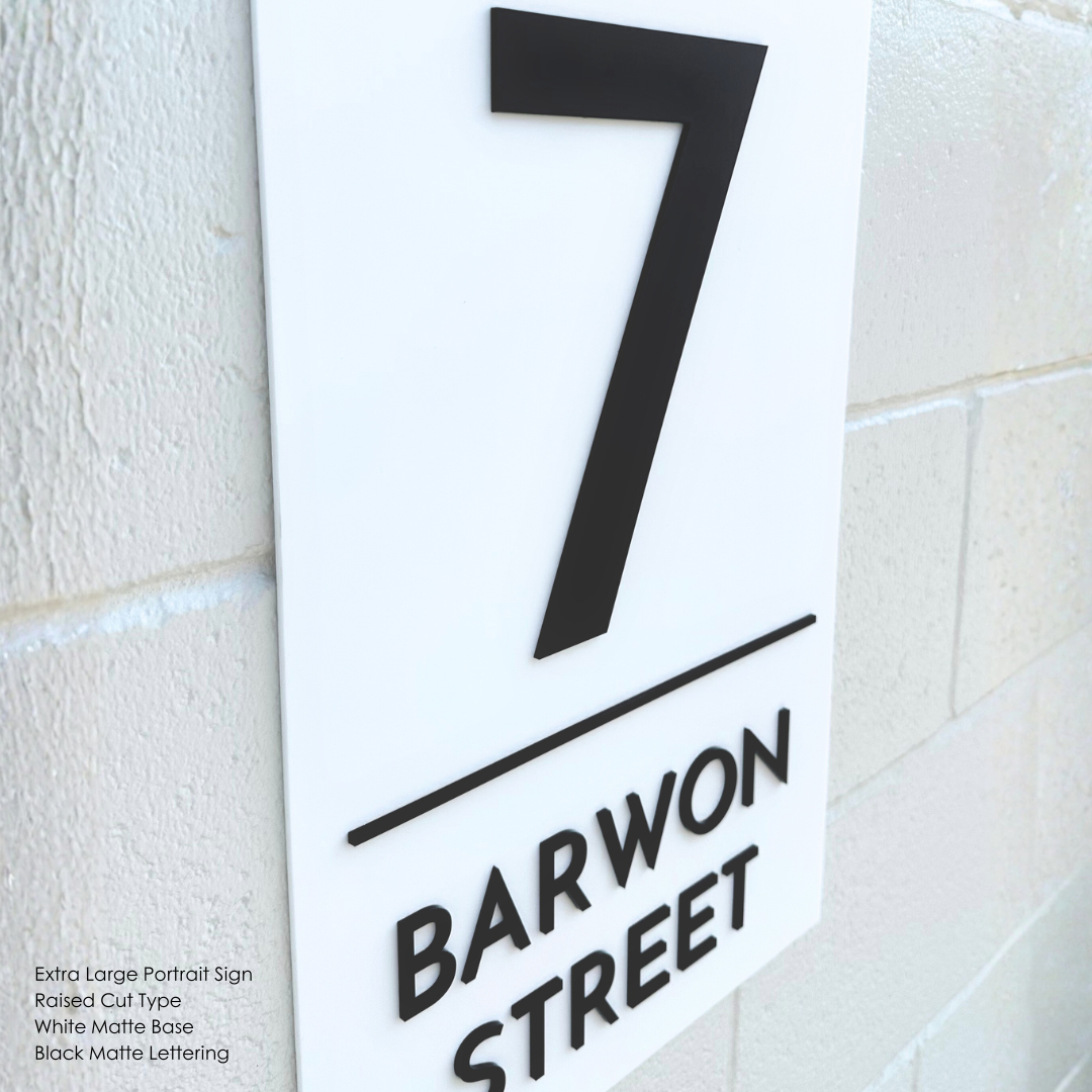 Custom Address Sign Extra Large - Portrait – Dagood Letterboxes