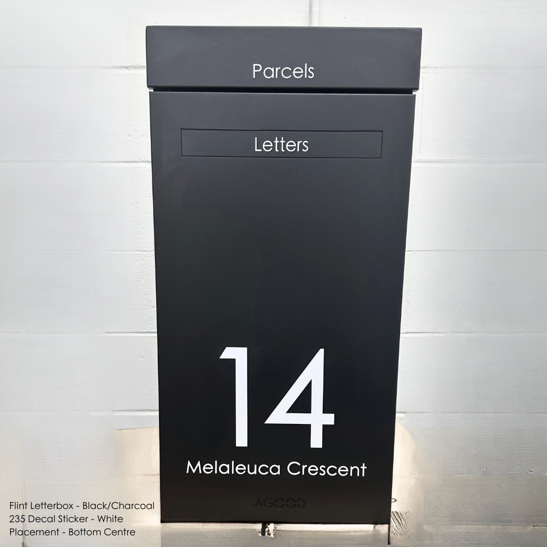 235 Address Decal Sticker – Portrait – Dagood Letterboxes