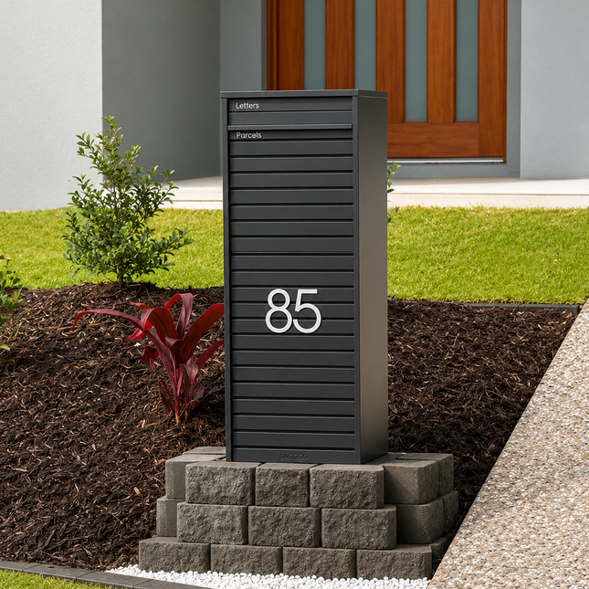 Clasti Parcel Letterbox Charcoal