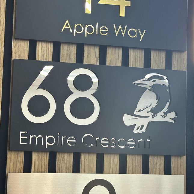 Large Custom Sign with Kookaburra Design