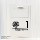 Large Sign with Tree Design No Base Cut Type Black Matte Lettering