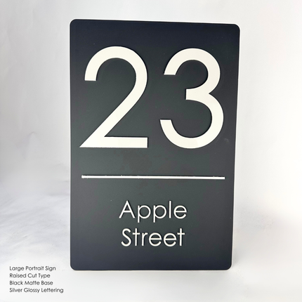 Custom Address Sign Large - Portrait