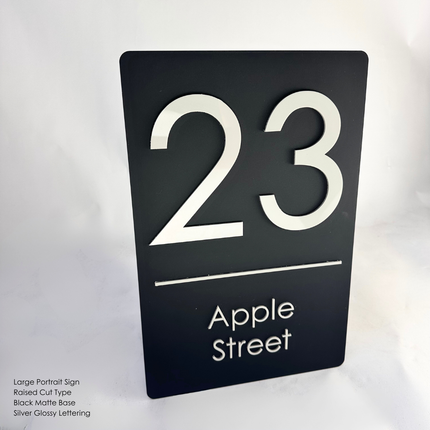 Custom Address Sign Large - Portrait
