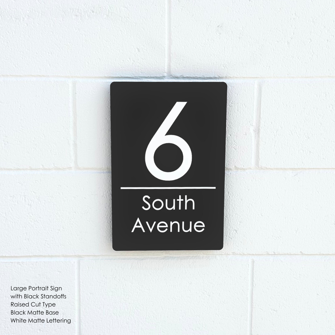 Custom Address Sign Large - Portrait – Dagood Letterboxes