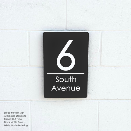 Custom Address Sign Large - Portrait