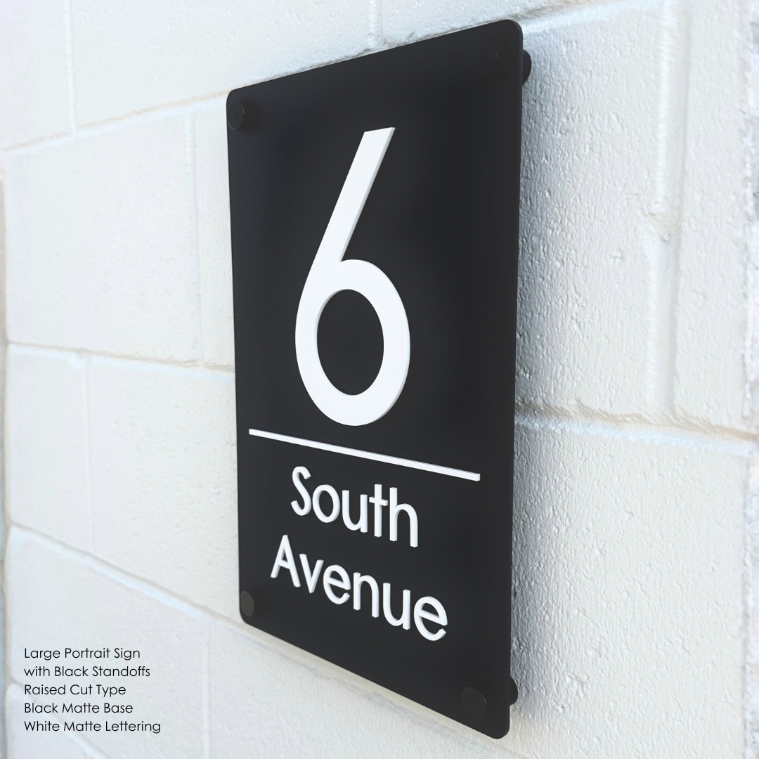 Custom Address Sign Large - Portrait – Dagood Letterboxes