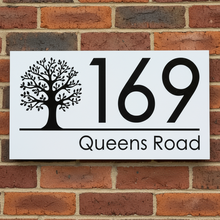 Large Custom Sign with Tree Design