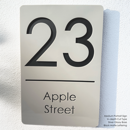 Custom Address Sign Medium - Portrait