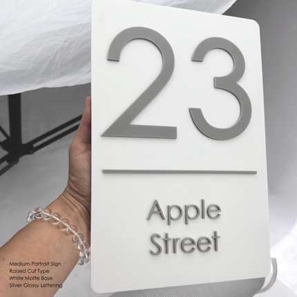 Custom Address Sign Medium - Portrait