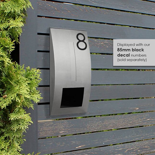 Modena 236 Stainless Steel Fence or Brick Letterbox