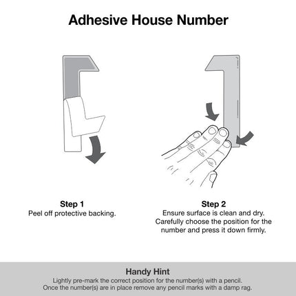 Numbers Slim - White 75mm H