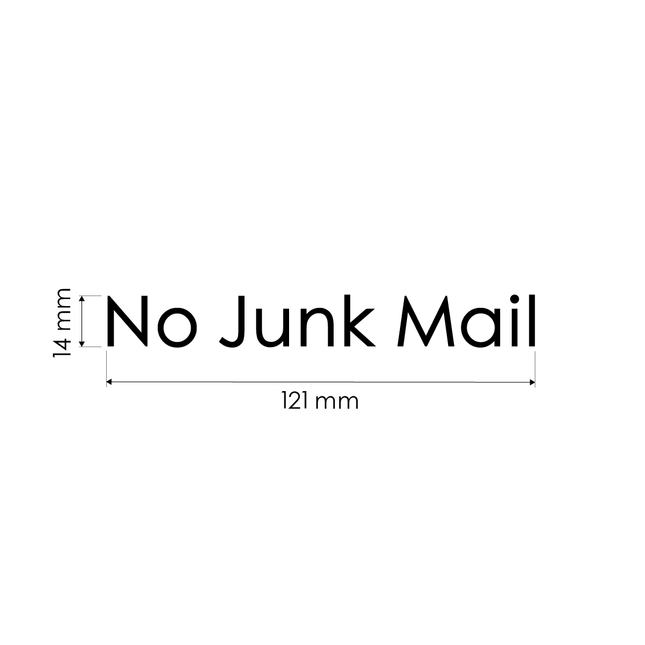 No Junk Mail Decal Sticker
