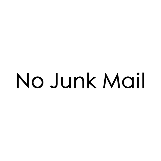 No Junk Mail Decal Sticker