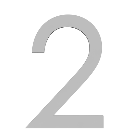Numbers - Silver Acrylic 120mm H