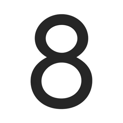 Numbers - Black 120mm H