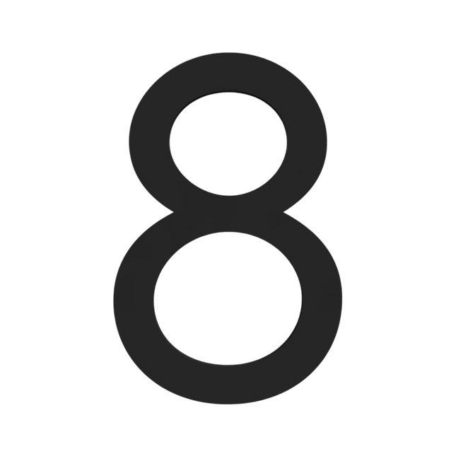 Numbers - Black Acrylic 120mm H